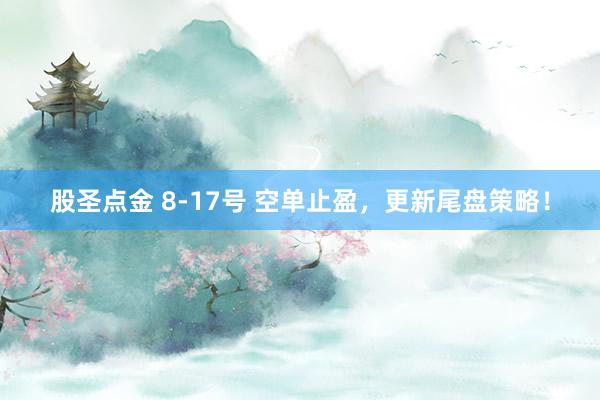 股圣点金 8-17号 空单止盈，更新尾盘策略！