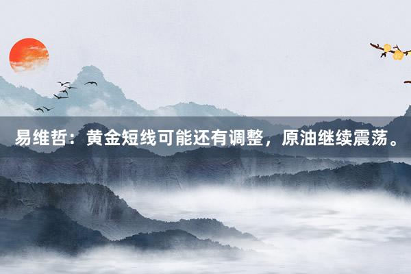 易维哲：黄金短线可能还有调整，原油继续震荡。