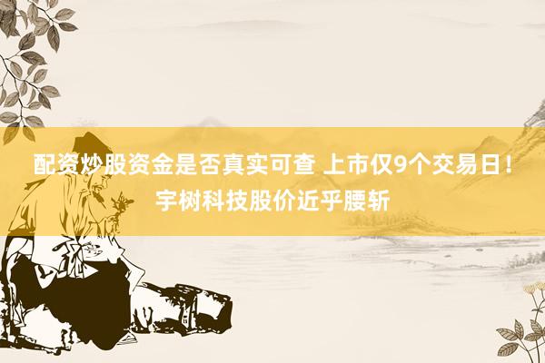 配资炒股资金是否真实可查 上市仅9个交易日！宇树科技股价近乎腰斩