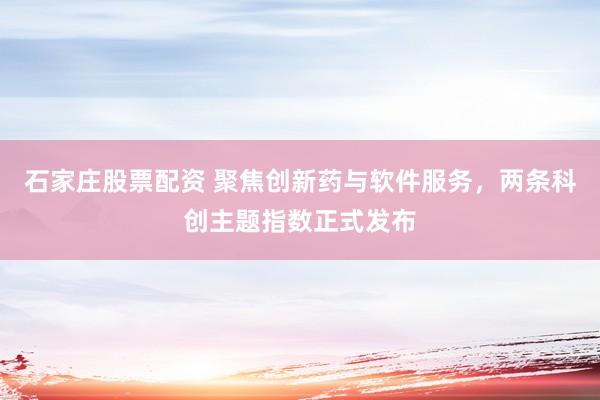 石家庄股票配资 聚焦创新药与软件服务，两条科创主题指数正式发布
